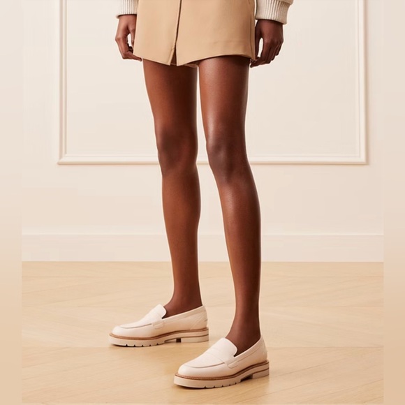 Stuart Weitzman White Parker Lift Loafer Size 5 - worn less than 5 times - Picture 12 of 13